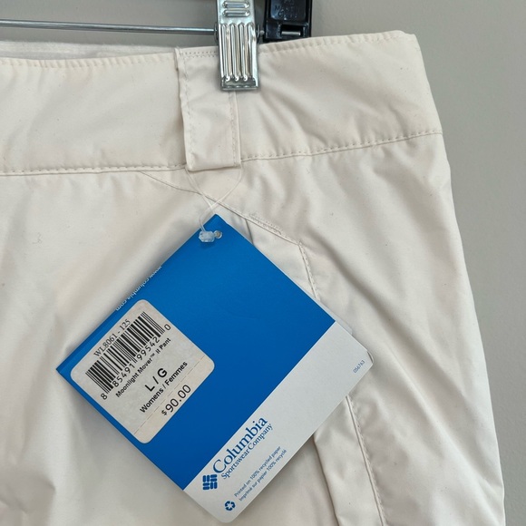 NWT Columbia Moonlight Mover II Omni Shield Ski/Snow Pants in Off White, L - Picture 7 of 12